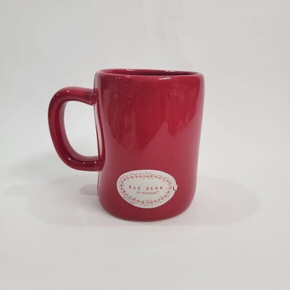 RAE DUNN 'Hubby' Red White Coffee Tea Mug 5" - Picture 2 of 4